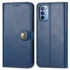 For Motorola Moto G31 Solid Color Leather Buckle Phone Case(Blue)