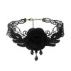 Fringe Lace Gothic Lolita Vintage Necklace,Style: 1532 Black