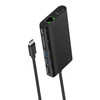 Onten 9591BD 8 in 1 USB-C / Type-C to PD USB-C / Type-C Charging + 100M Ethernet Port + Dual USB 3.0 + HDMI + VGA + SD Card Slot + 3.5mm AUX HUB (Black)