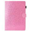 For iPad Pro 9.7 Varnish Glitter Powder Horizontal Flip Leather Case with Holder & Card Slot(Pink)