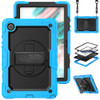 For Samsung Galaxy Tab A8 10.5 2021 X200 / X205 Silicone + PC Tablet Case(Black + Light Blue)