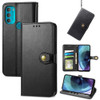 For Motorola Moto G71 Solid Color Leather Buckle Phone Case(Black)