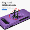 For Samsung Galaxy S10+ Pioneer Armor Heavy Duty PC + TPU Holder Phone Case(Purple + Black)