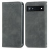 For Google Pixel 6a Retro Skin Feel Magnetic Horizontal Flip Leather Phone Case(Grey)