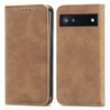For Google Pixel 6a Retro Skin Feel Magnetic Horizontal Flip Leather Phone Case(Brown)