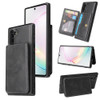 For Samsung Galaxy Note10 Calf Texture Magnetic Card Bag PU Phone Case(Black)