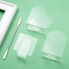 5 PCS Acrylic Makeups Manicure Transparent Palette With Color Stick, Specification: Square Plate+Stick