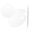 5 PCS Acrylic Makeups Manicure Transparent Palette With Color Stick, Specification: Elliptical Plate+Stick