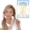 Physical Force Shaping Curly Hair Heatless Hair Curler Hair Band( Milk White)