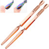 2 PCS X-Shaped Stainless Steel Shaping Clip Nail Art Tools, Specification type: Rose Gold Diamond