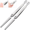 2 PCS X-Shaped Stainless Steel Shaping Clip Nail Art Tools, Specification type: Silver
