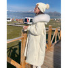 Big Fur Collar Down Padded Jacket (Color:White Size:L)