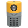 T400 100 inch Screen 3000 Lumens LED Mini Projector, Plug Type:EU Plug(Grey Yellow)