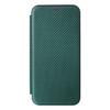 For Ulefone Note 13P Carbon Fiber Texture Magnetic Horizontal Flip PU Phone Case(Green)