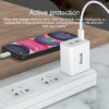 IVON AD48 18W PD Fast Charger + USB-C / Type-C to 8 Pin Data Cable Set, US Plug