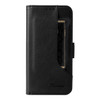 For Samsung Galaxy A50 Dual Buckle Card Wallet Calf Leather Phone Case(Black)