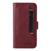 For Samsung Galaxy A50 Dual Buckle Card Wallet Calf Leather Phone Case(Wine Red)