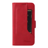 For Samsung Galaxy A50 Dual Buckle Card Wallet Calf Leather Phone Case(Red)