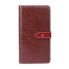 For Nokia G21 idewei Crocodile Texture Leather Phone Case(Burgundy)