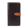 For Motorola Edge S30 idewei Crocodile Texture Leather Phone Case(Dark Brown)