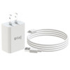 IVON AD-33 2 in 1 2.1A Single USB Port Travel Charger + 1m USB to USB-C / Type-C Data Cable Set, US Plug(White)