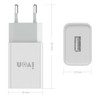 IVON AD-33 2 in 1 2.1A Single USB Port Travel Charger + 1m USB to Micro USB Data Cable Set, EU Plug(White)