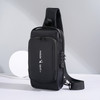 WEIXIER X302 Chest Bag Large Capacity Casual Men Messenger Bag(Black)