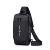 WEIXIER X302 Chest Bag Large Capacity Casual Men Messenger Bag(Black)