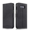 For Galaxy S10e Diaobaolee Pure Fresh Texture Horizontal Flip Leather Case, with Holder & Card Slot & Wallet & Photo Frame(Black)