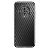 For vivo S6 Metal Frame Carbon Fiber Phone Case(Black)