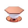 3 PCS Universal Electroplating Hexagonal Airbag Stretch Phone Stand Ring Holder(Rose Gold)