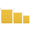 5 Sets Cotton Linen Drawstring Pocket Sundries Storage Bag, Specification: Small+Medium+Large(Yellow Chessboard)