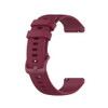 For Ticwatch Pro X Checkered Silicone Strap(Wine Red)