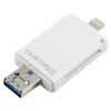 NK-208 3 in 1 i-Flash TF Card / SD Card Reader For 8 Pin + USB 2.0 + Micro USB Devices