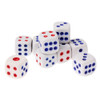 10 PCS Gaming Dice Set for Leisure Time Playing, Size: 15mm x 15mm x 15mm(White)