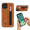Leather Belt Shockproof Protective Phone Case with Touch Screen Pen & Holder For iPhone 11(Black)