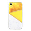 Stitching Marble TPU Phone Case For iPhone XR(Yellow)