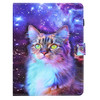For 10 inch Tablet Electric Pressed TPU Leather Tablet Case(Star Cat)