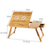 Bauhinia Pattern Folding Computer Desk Bed Dorm Notebook Lap Desk Medium Without Fan