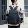 Men Business Laptop Back Shoulders Bag Waterproof Wear Backpack(Style 2 Black)