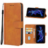 Leather Phone Case For Sharp Aquos R5G(Brown)