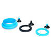 10 PCS Aquarium Fish Food Feeder, Specification: Thick Blue Round