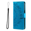 For Xiaomi Redmi Note 11 Pro 4G Global Totem Flower Embossed Leather Phone Case(Blue)