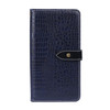 For Motorola Edge 30 Pro idewei Crocodile Texture Leather Phone Case(Dark Blue)