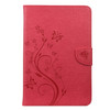 For Samsung Galaxy Tab A8 10.5 2021 X200 / X205 Butterfly Flower Embossing Pattern Leather Tablet Case(Magenta)