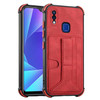 For vivo Y95/Y1s/Y91 with Fingerprint Hole Dream Holder Card Bag Shockproof Phone Case(Red)