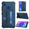 For vivo Y95/Y1s/Y91 with Fingerprint Hole Dream Holder Card Bag Shockproof Phone Case(Blue)