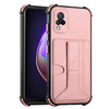 For vivo V21 Dream Holder Card Bag Shockproof Phone Case(Rose Gold)