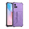 For vivo Y33s/Y21 2021/Y21s 2021 Dream Holder Card Bag Shockproof Phone Case(Purple)