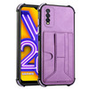 For vivo Y20/Y20i/Y20s/Y12s/Y20 2021/iQOO U1x Dream Holder Card Bag Shockproof Phone Case(Purple)